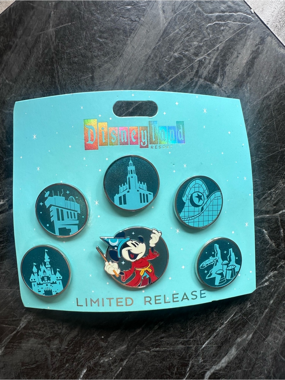 Disney Disneyland Limited Release Sorcerer Mickey Pin Set -